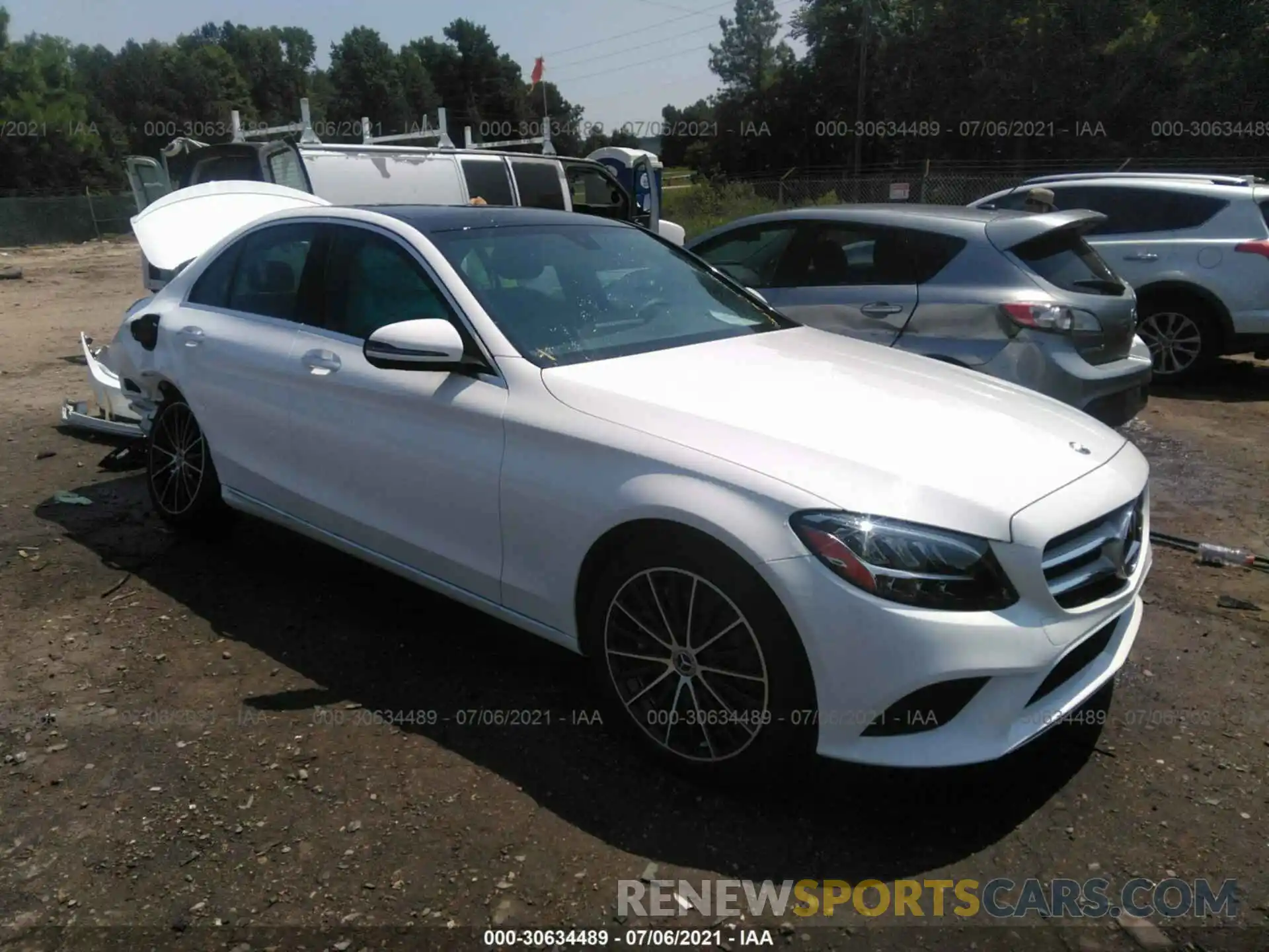 1 Photograph of a damaged car W1KWF8DB1LR597717 MERCEDES-BENZ C-CLASS 2020