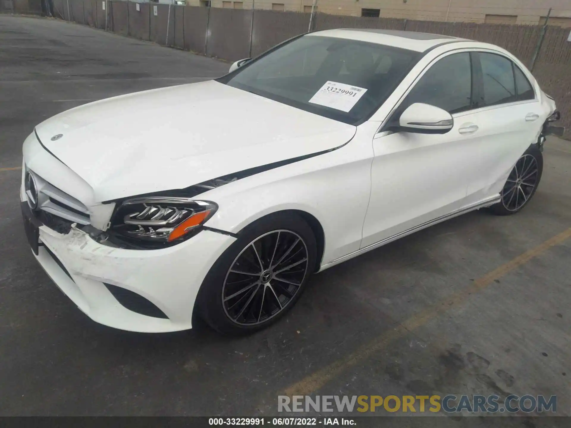 2 Photograph of a damaged car W1KWF8DB1LR599547 MERCEDES-BENZ C-CLASS 2020