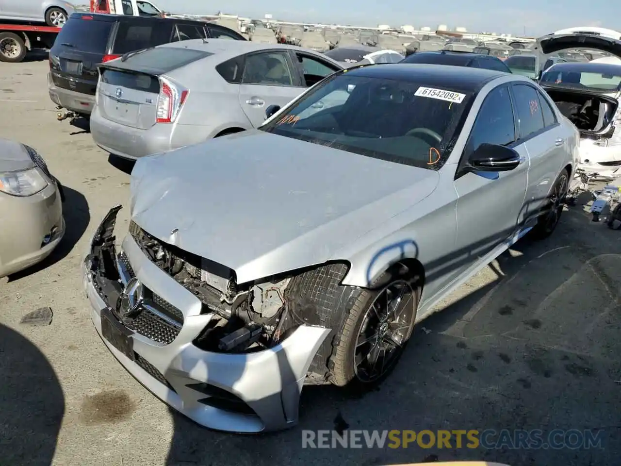 2 Photograph of a damaged car W1KWF8DB1LR600454 MERCEDES-BENZ C-CLASS 2020