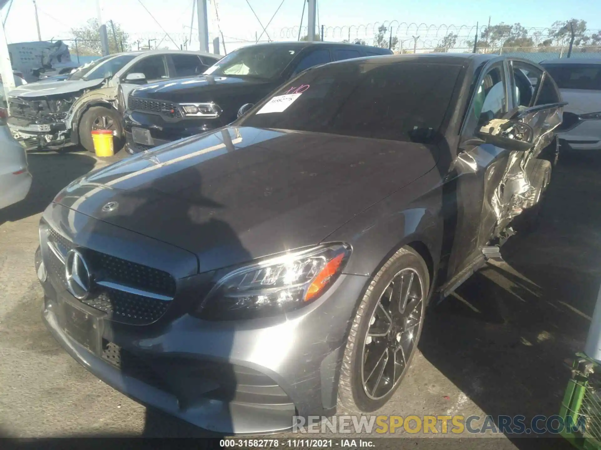 2 Photograph of a damaged car W1KWF8DB1LR602303 MERCEDES-BENZ C-CLASS 2020