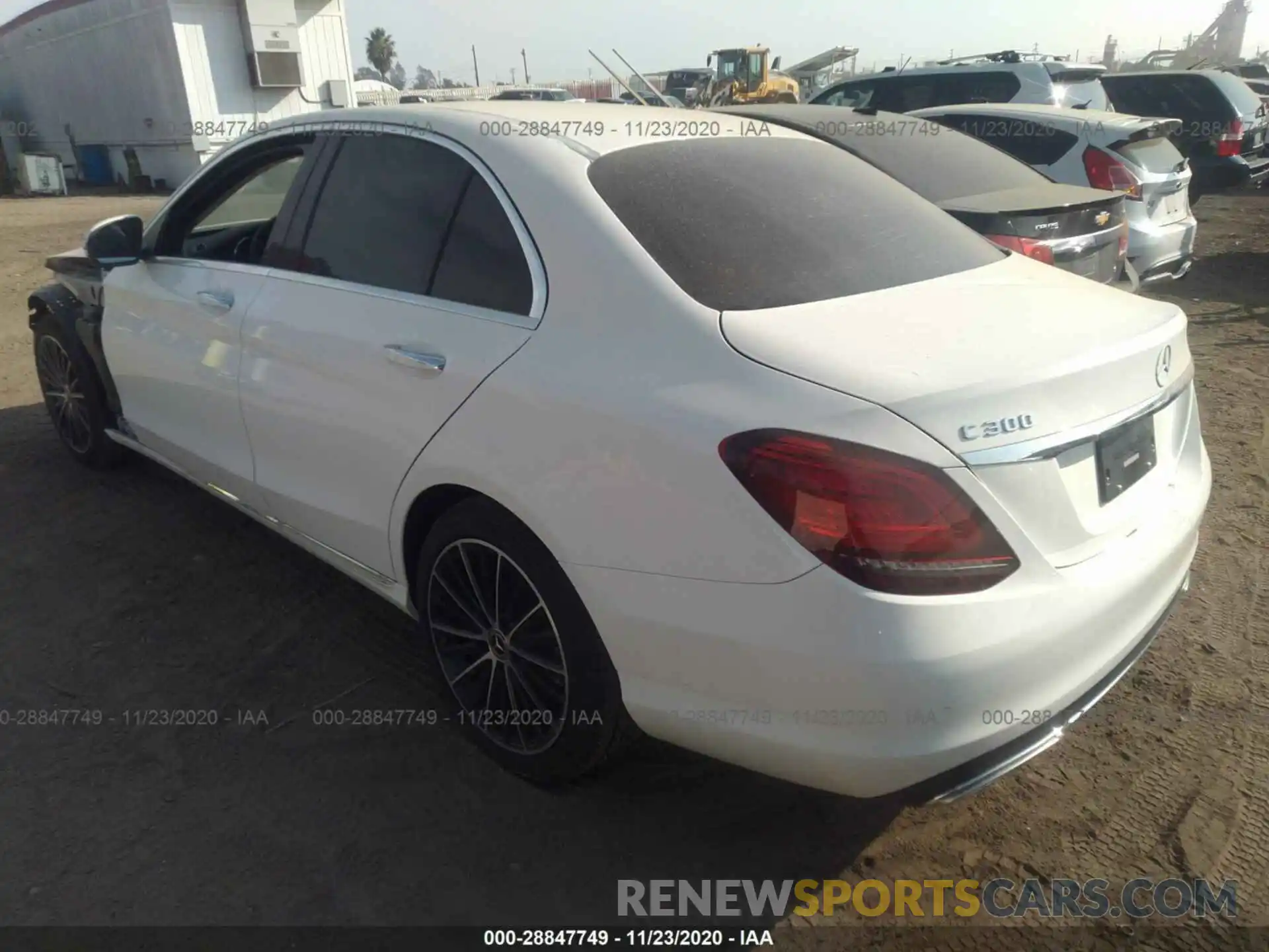 3 Photograph of a damaged car W1KWF8DB2LR583762 MERCEDES-BENZ C-CLASS 2020