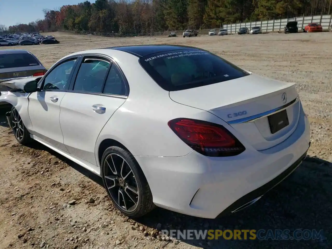 3 Photograph of a damaged car W1KWF8DB2LR603640 MERCEDES-BENZ C-CLASS 2020