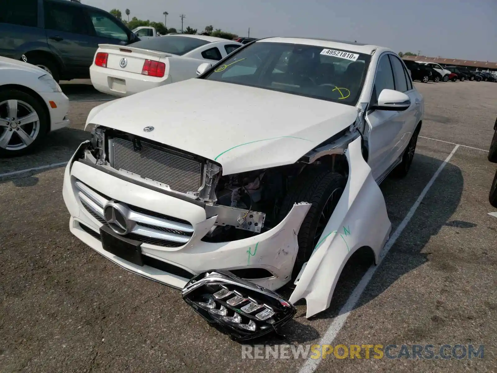 2 Photograph of a damaged car W1KWF8DB3LR570163 MERCEDES-BENZ C CLASS 2020