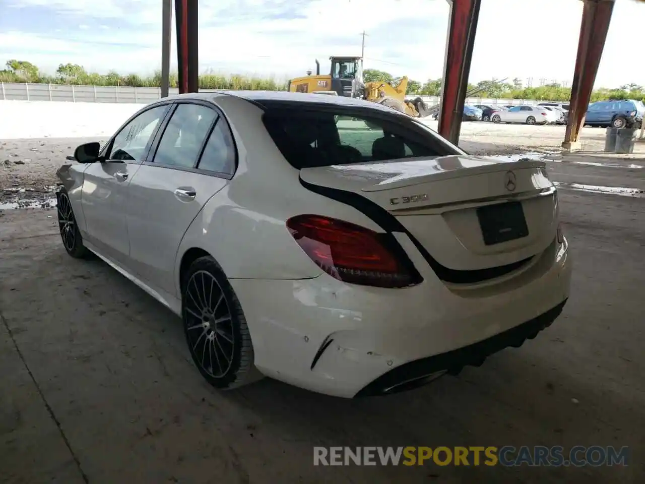 3 Photograph of a damaged car W1KWF8DB3LR573242 MERCEDES-BENZ C-CLASS 2020