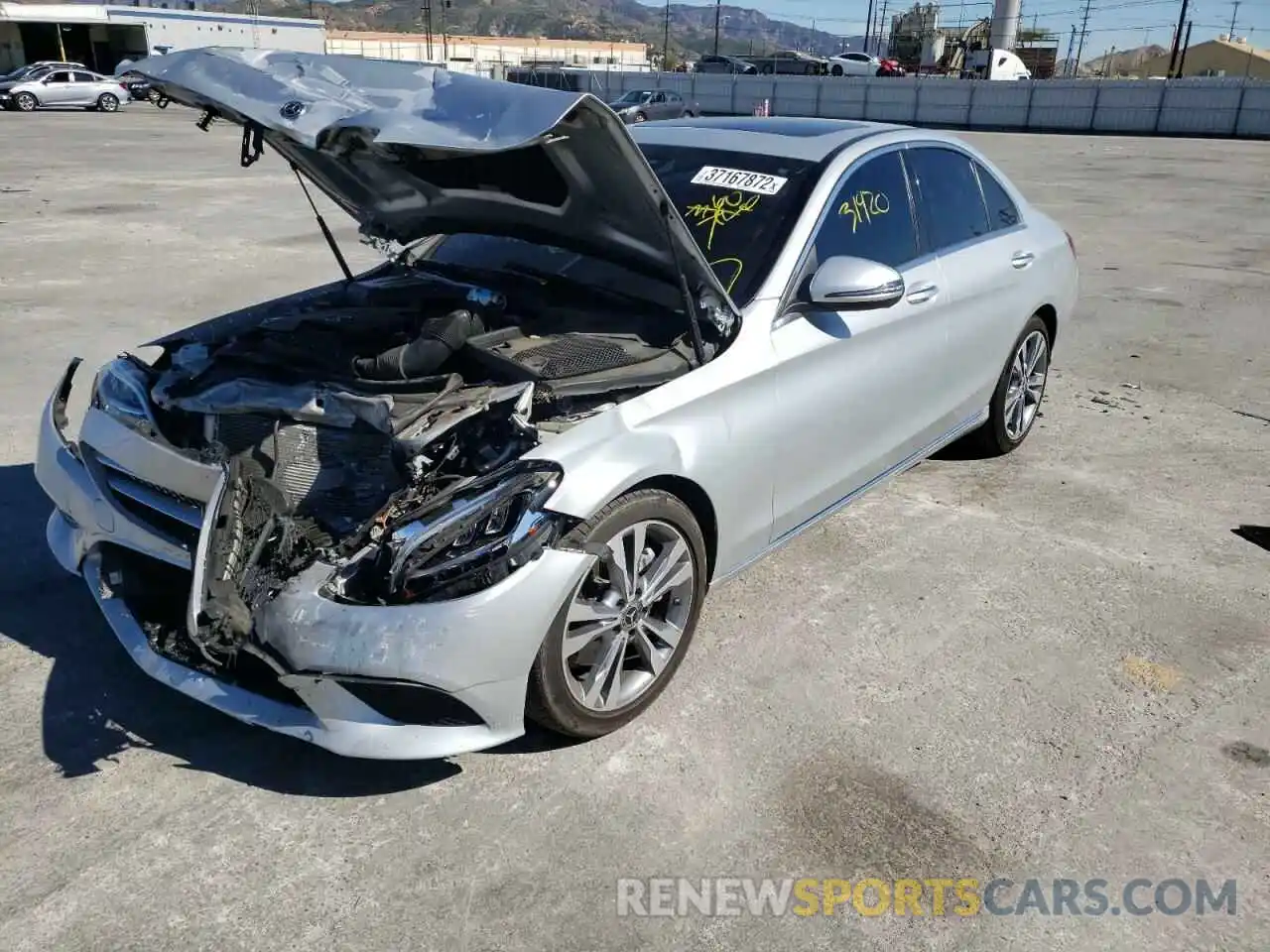 2 Photograph of a damaged car W1KWF8DB4LR570964 MERCEDES-BENZ C-CLASS 2020