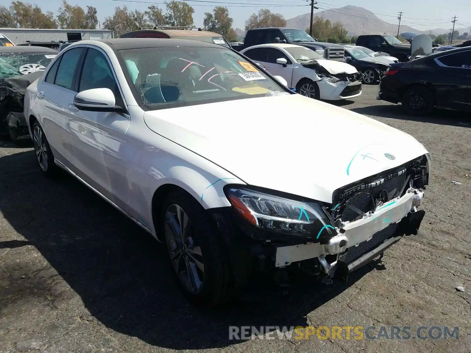 1 Photograph of a damaged car W1KWF8DB4LR579535 MERCEDES-BENZ C CLASS 2020