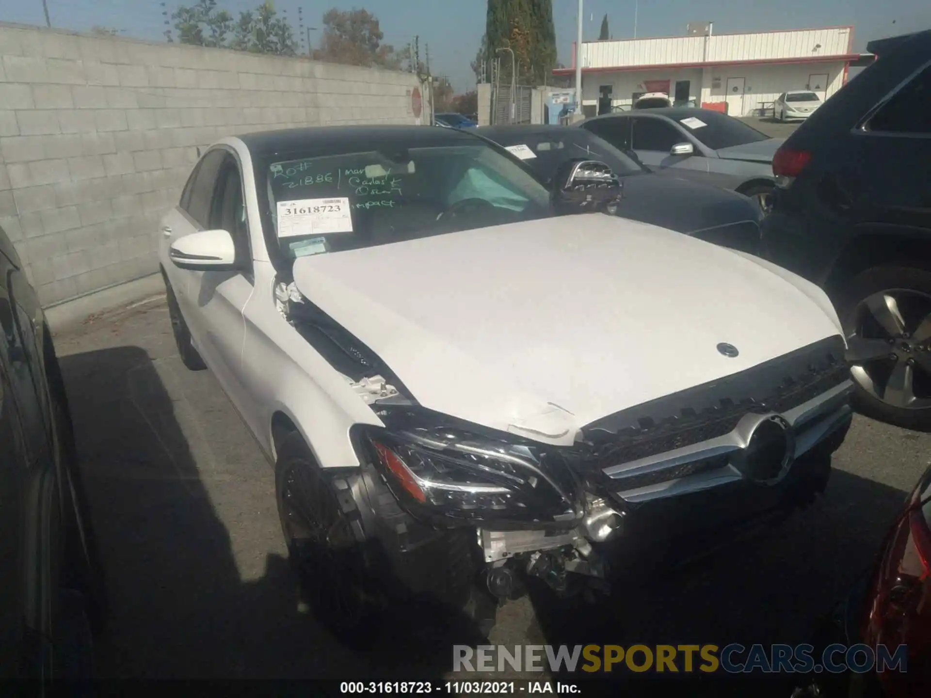 1 Photograph of a damaged car W1KWF8DB4LR602134 MERCEDES-BENZ C-CLASS 2020