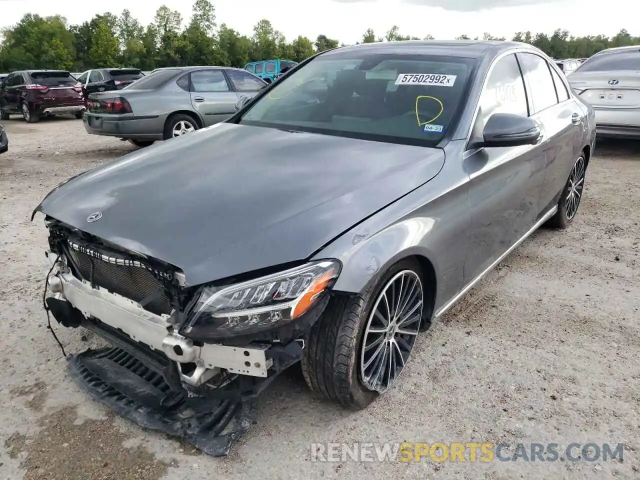 2 Photograph of a damaged car W1KWF8DB5LR594321 MERCEDES-BENZ C-CLASS 2020