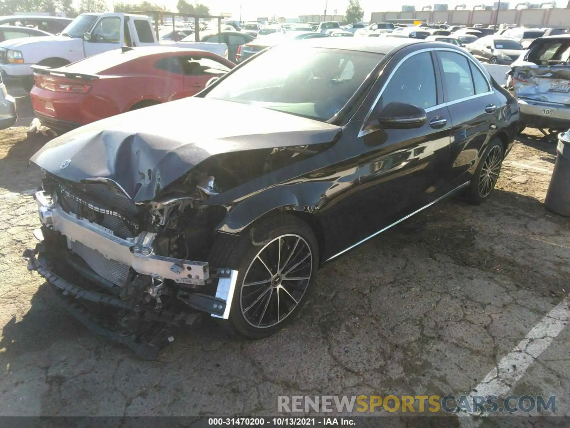 2 Photograph of a damaged car W1KWF8DB5LR598854 MERCEDES-BENZ C-CLASS 2020