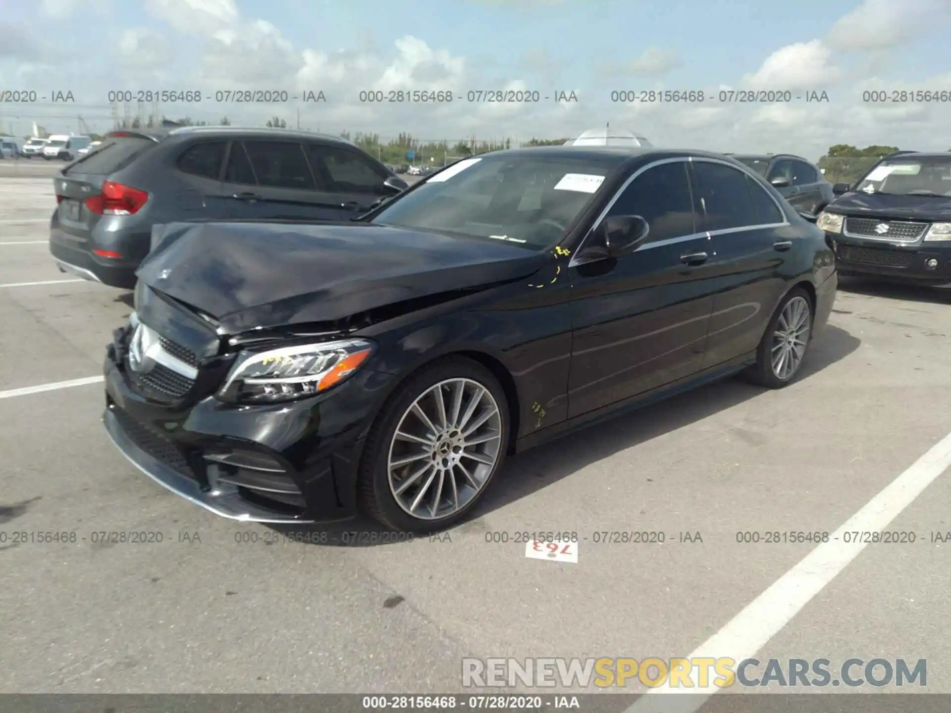 2 Photograph of a damaged car W1KWF8DB6LR574983 MERCEDES-BENZ C-CLASS 2020