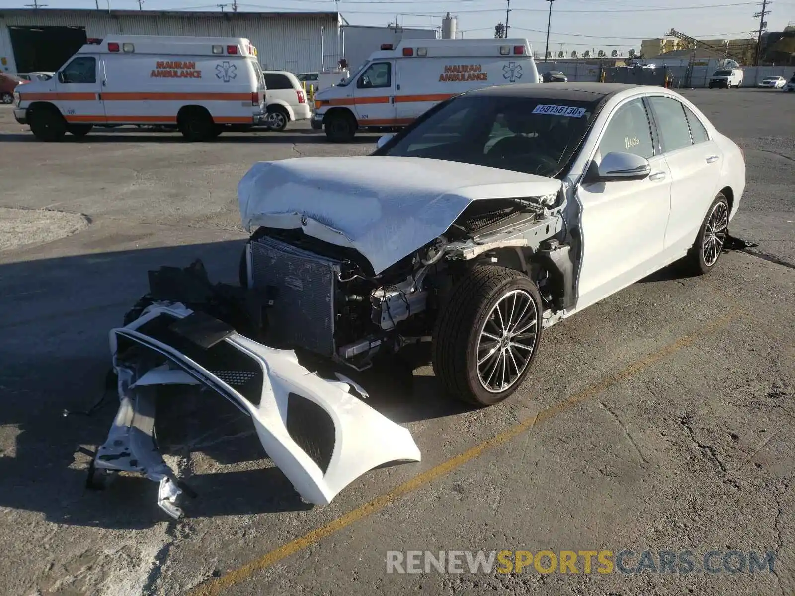 2 Photograph of a damaged car W1KWF8DB6LR590245 MERCEDES-BENZ C CLASS 2020