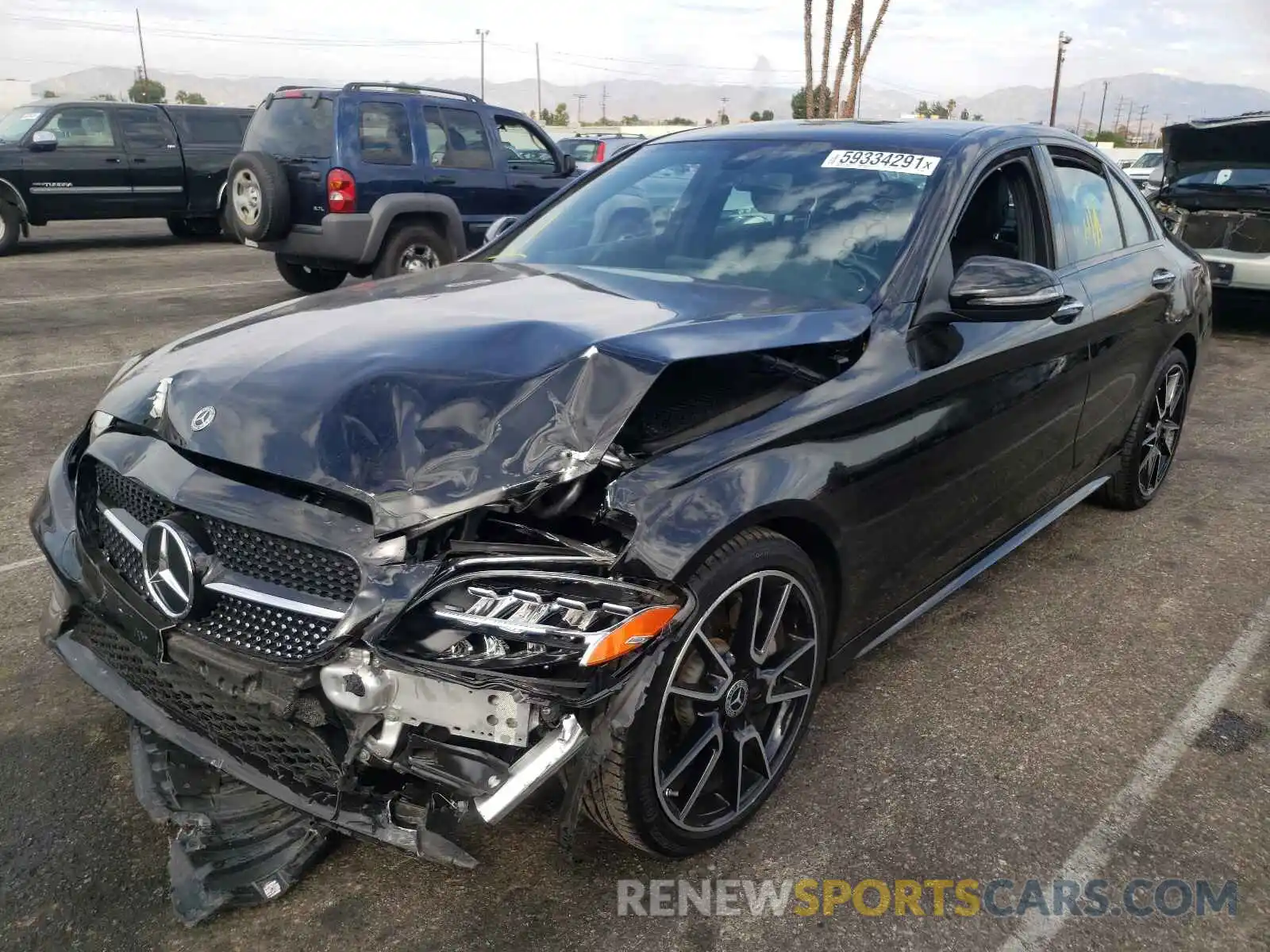 2 Photograph of a damaged car W1KWF8DB6LR598927 MERCEDES-BENZ C-CLASS 2020