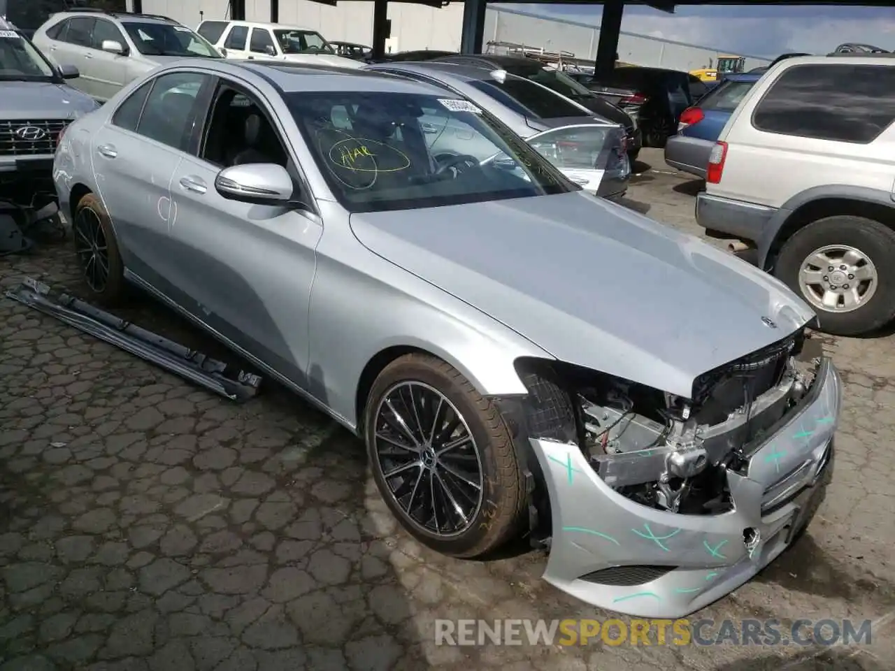 1 Photograph of a damaged car W1KWF8DB7LR571090 MERCEDES-BENZ C-CLASS 2020