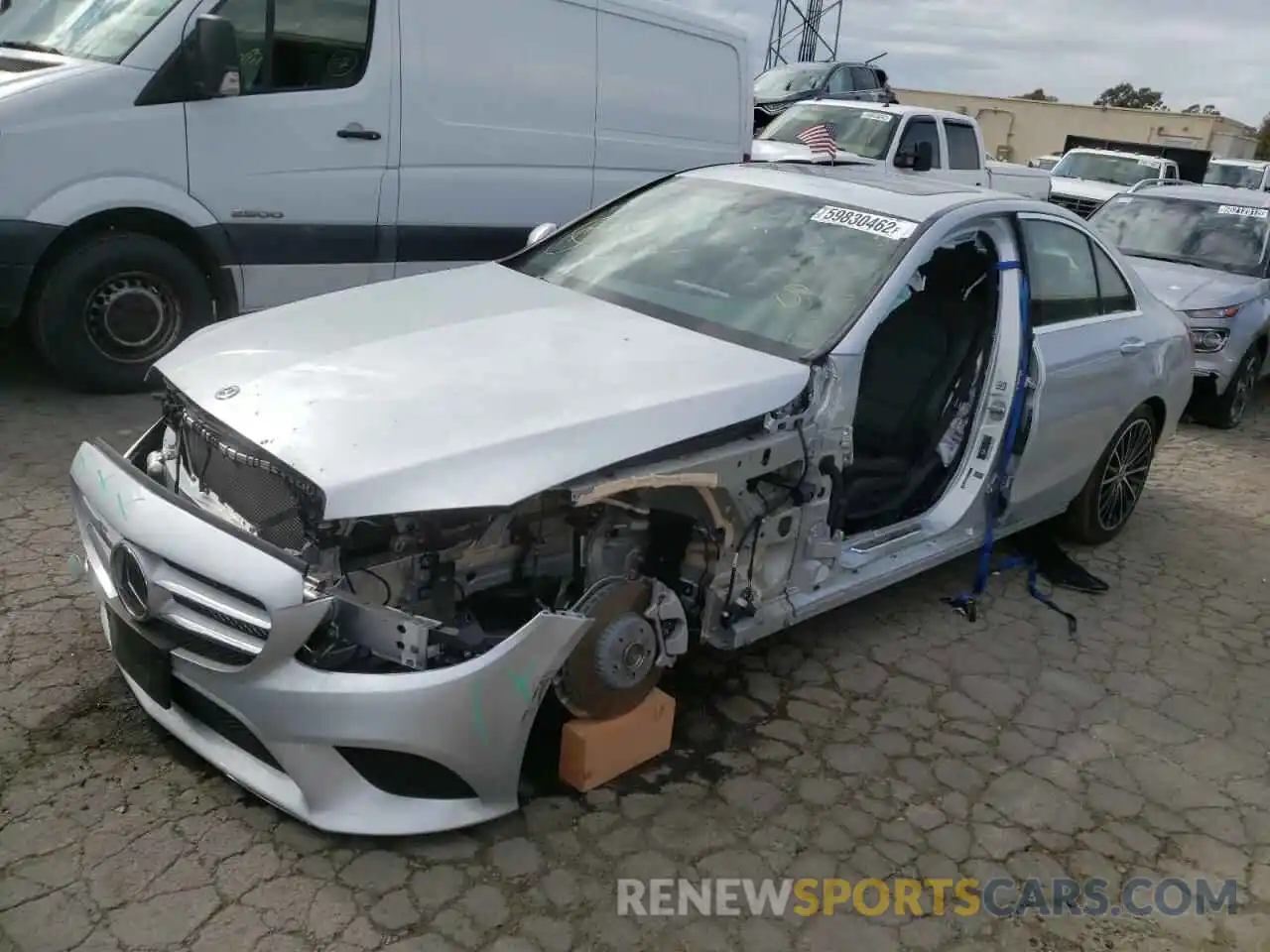 2 Photograph of a damaged car W1KWF8DB7LR571090 MERCEDES-BENZ C-CLASS 2020