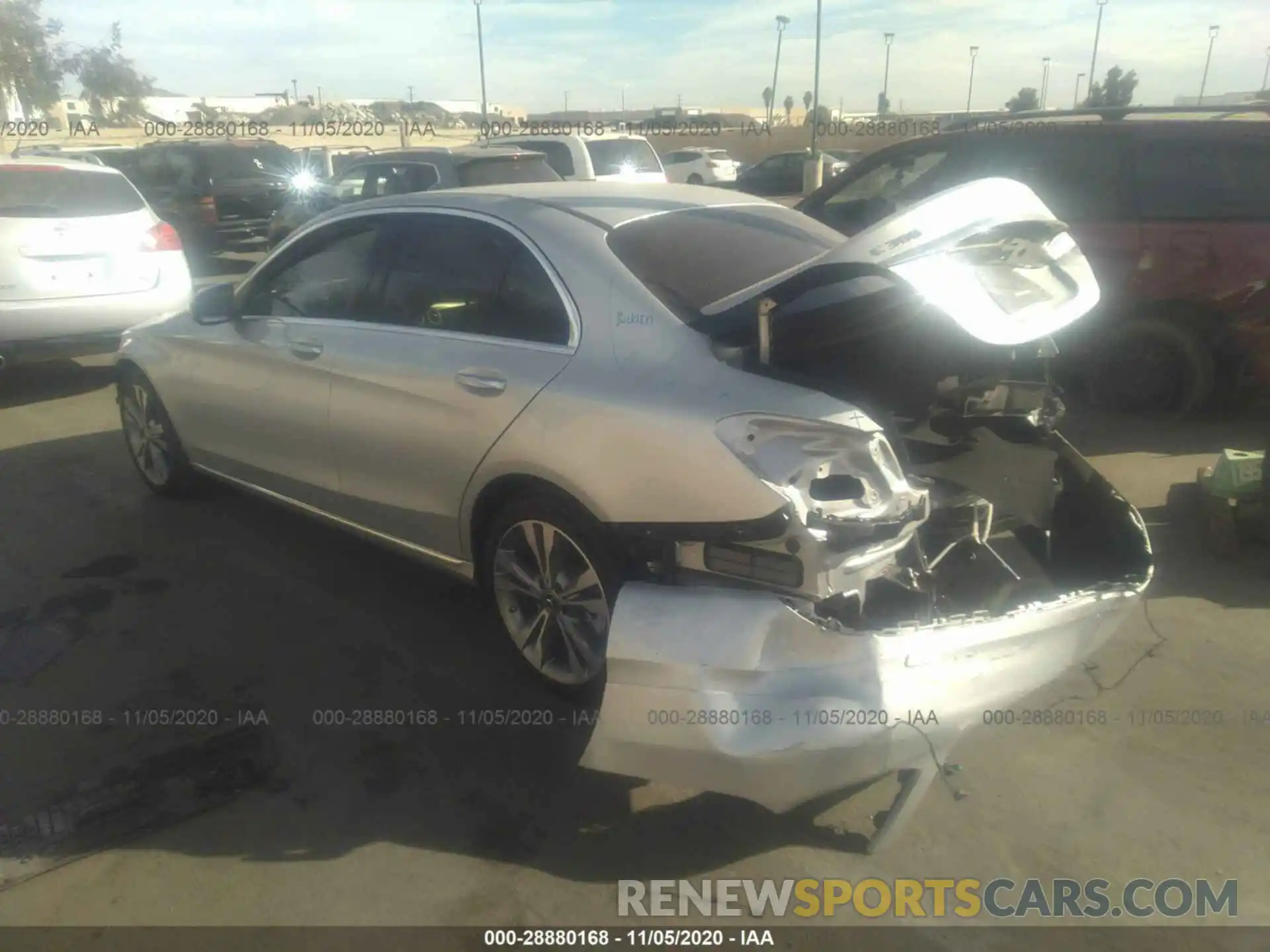 3 Photograph of a damaged car W1KWF8DB7LR577844 MERCEDES-BENZ C-CLASS 2020