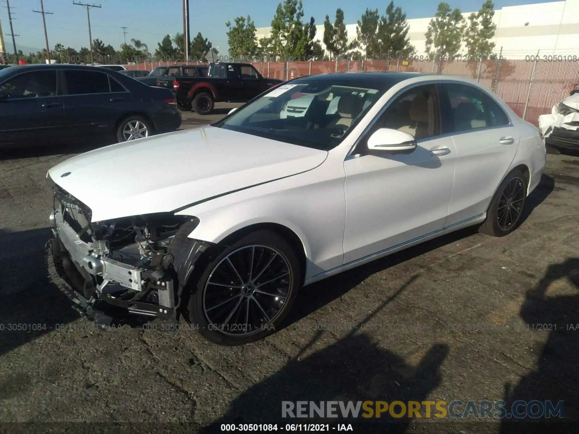 2 Photograph of a damaged car W1KWF8DB7LR591047 MERCEDES-BENZ C-CLASS 2020