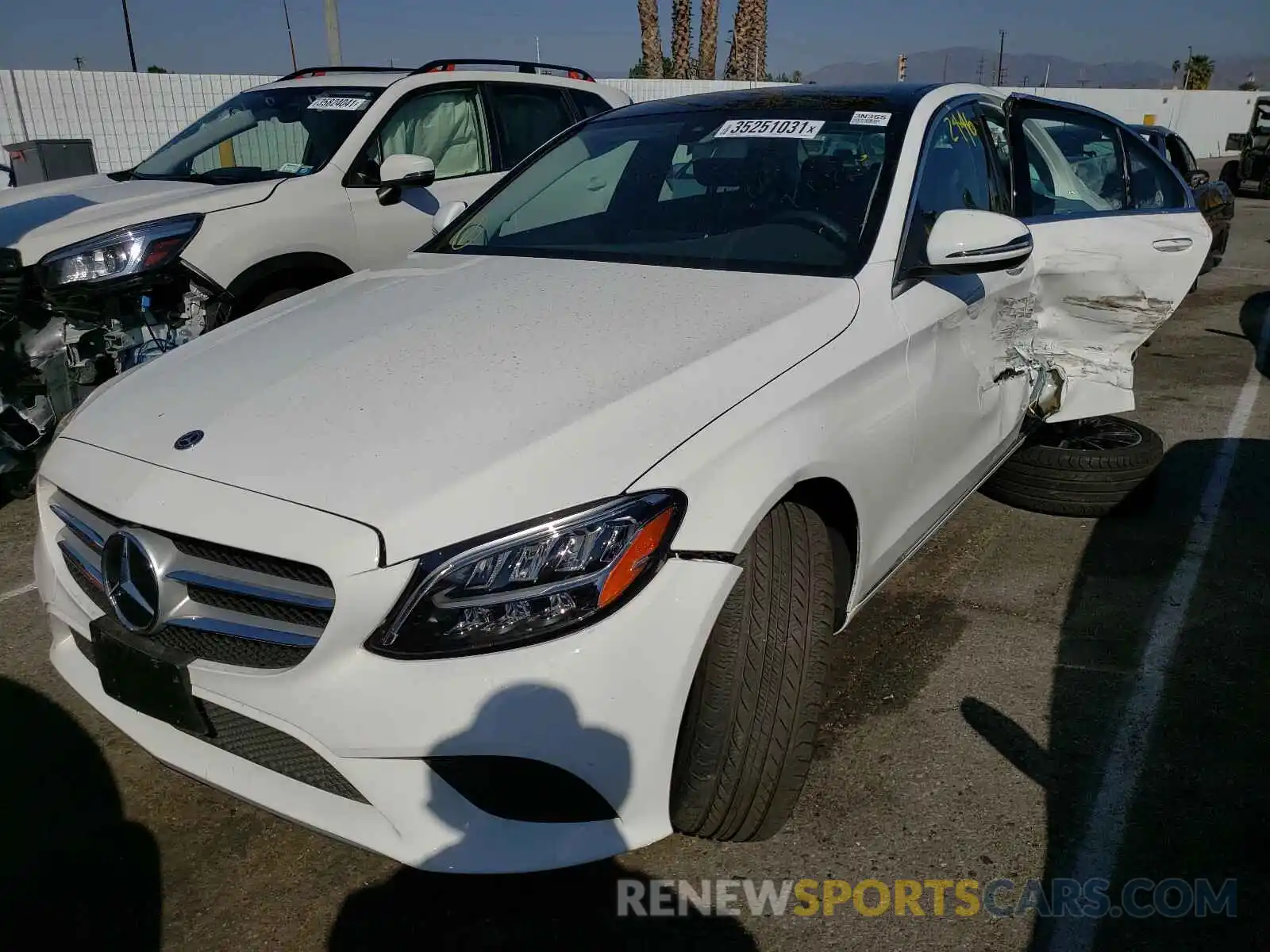 2 Photograph of a damaged car W1KWF8DB7LR598256 MERCEDES-BENZ C CLASS 2020