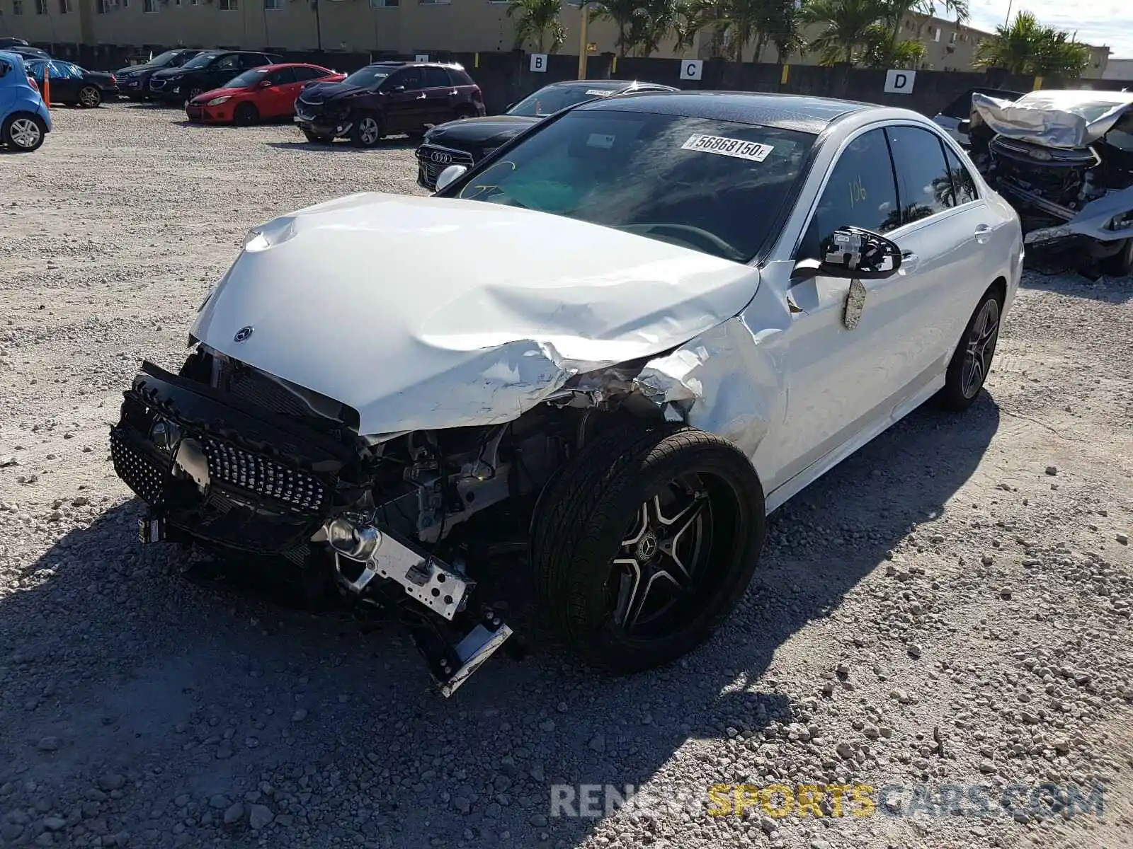 2 Photograph of a damaged car W1KWF8DB7LR603455 MERCEDES-BENZ C CLASS 2020