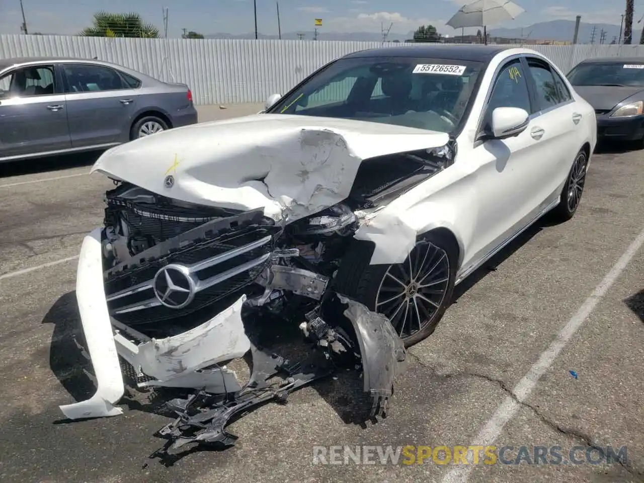 2 Photograph of a damaged car W1KWF8DB8LR600757 MERCEDES-BENZ C-CLASS 2020