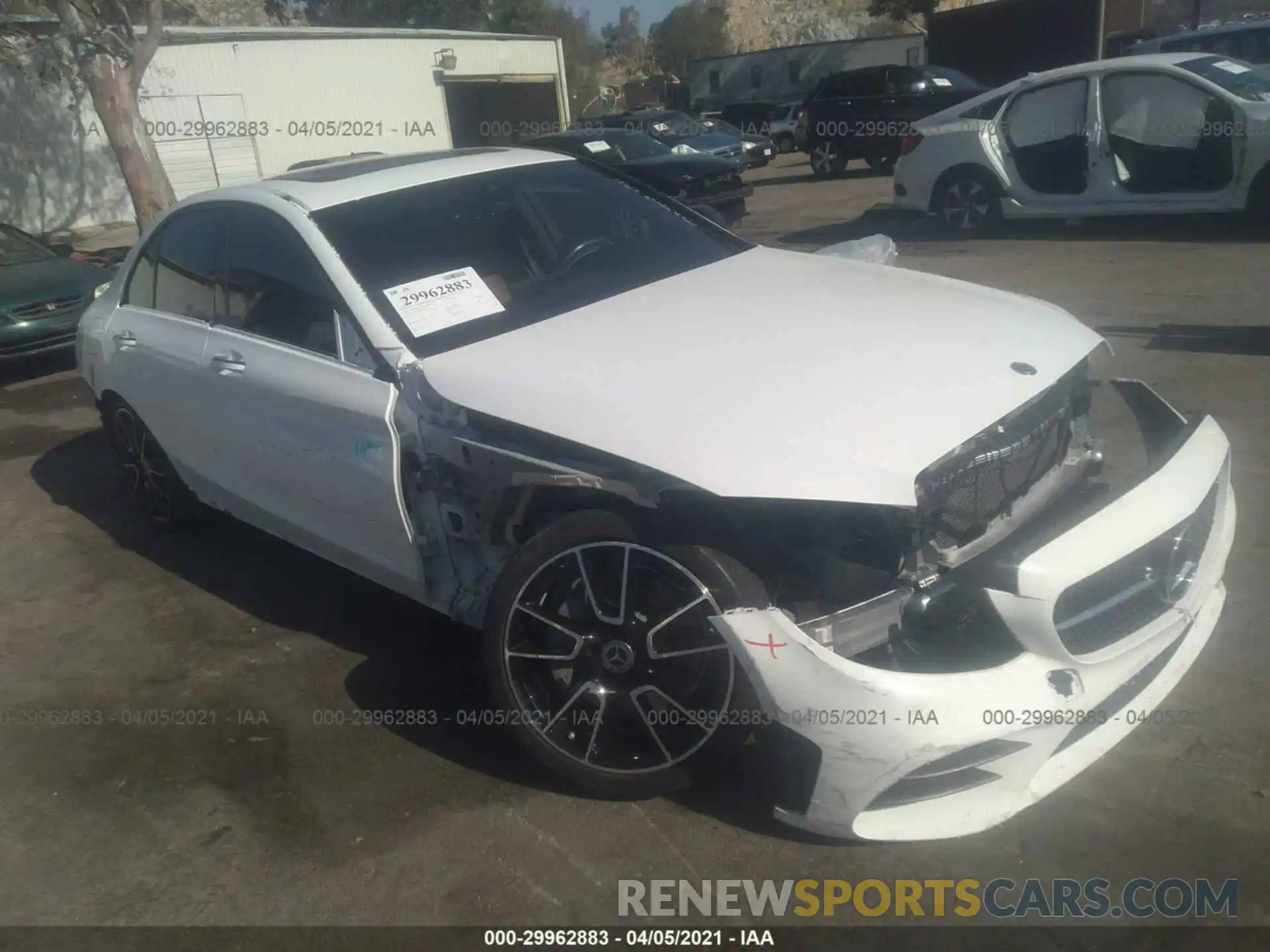 1 Photograph of a damaged car W1KWF8DB9LR572242 MERCEDES-BENZ C-CLASS 2020