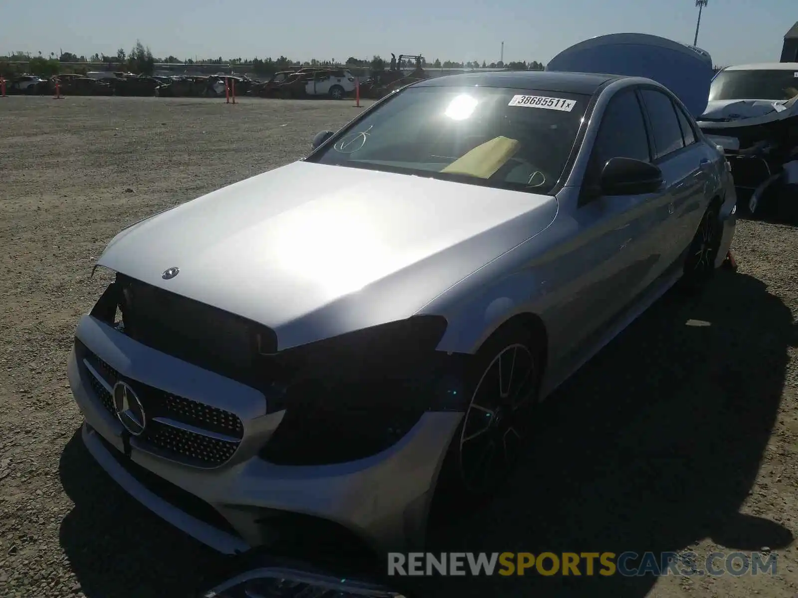 2 Photograph of a damaged car W1KWF8DB9LR572743 MERCEDES-BENZ C CLASS 2020