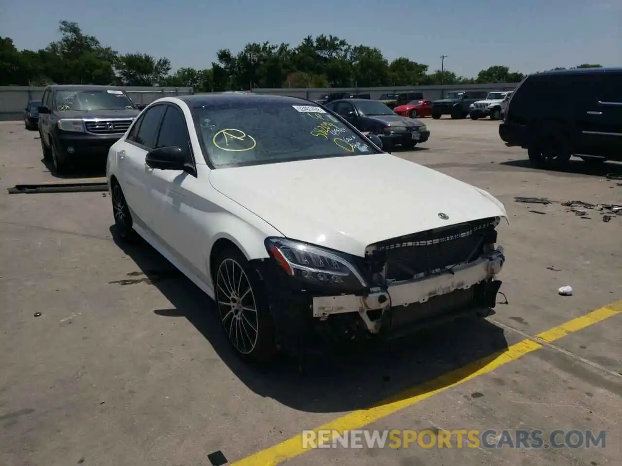 1 Photograph of a damaged car W1KWF8DB9LR582091 MERCEDES-BENZ C-CLASS 2020