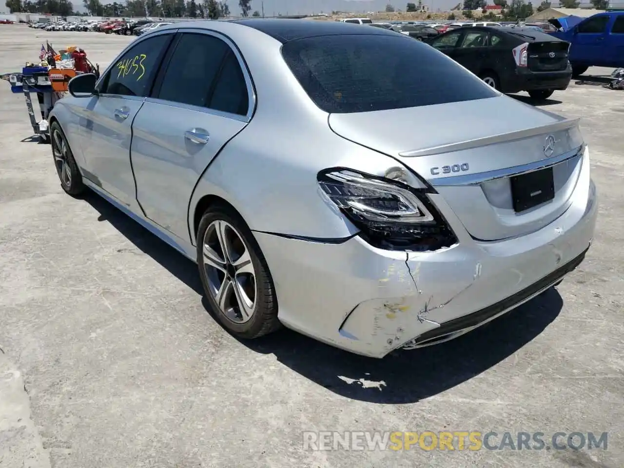 3 Photograph of a damaged car W1KWF8DB9LR599912 MERCEDES-BENZ C-CLASS 2020