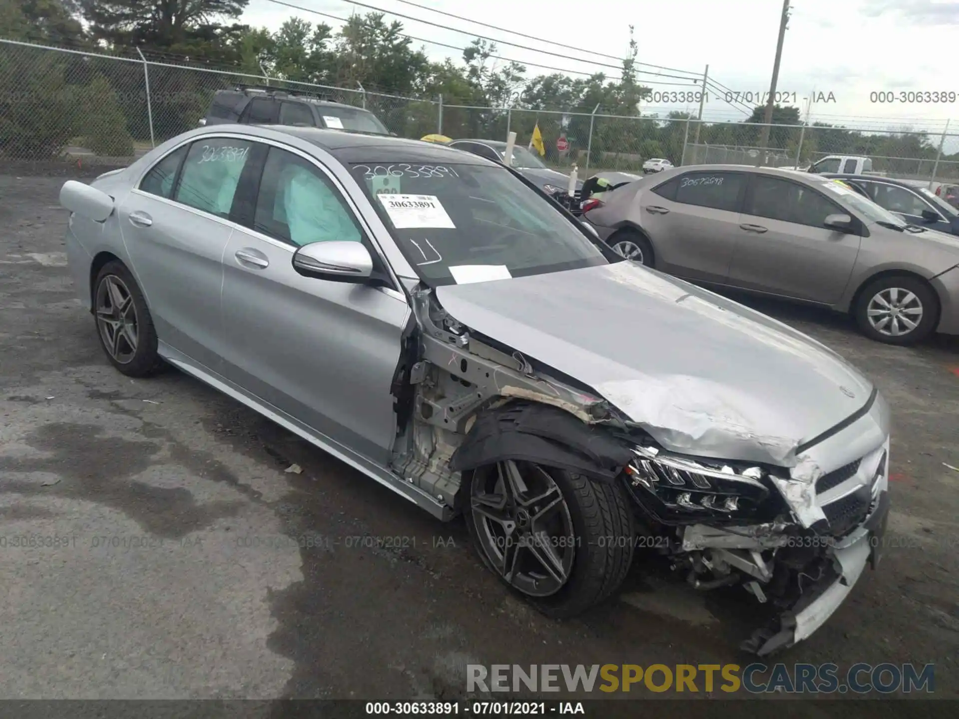 1 Photograph of a damaged car W1KWF8EB0LR567378 MERCEDES-BENZ C-CLASS 2020