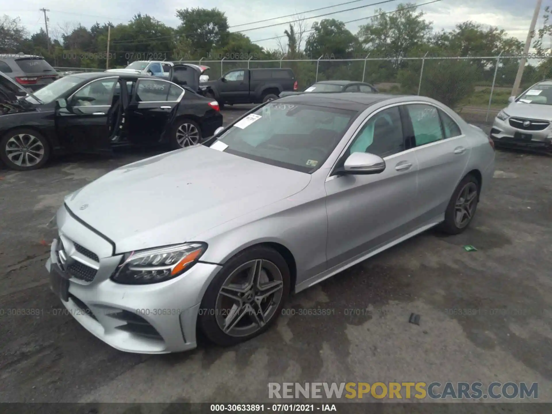 2 Photograph of a damaged car W1KWF8EB0LR567378 MERCEDES-BENZ C-CLASS 2020