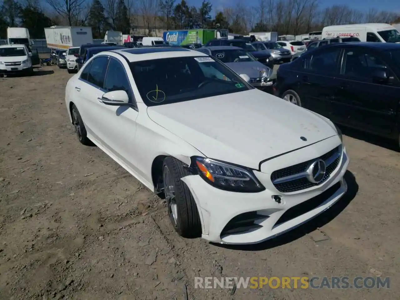 1 Photograph of a damaged car W1KWF8EB1LR574081 MERCEDES-BENZ C CLASS 2020