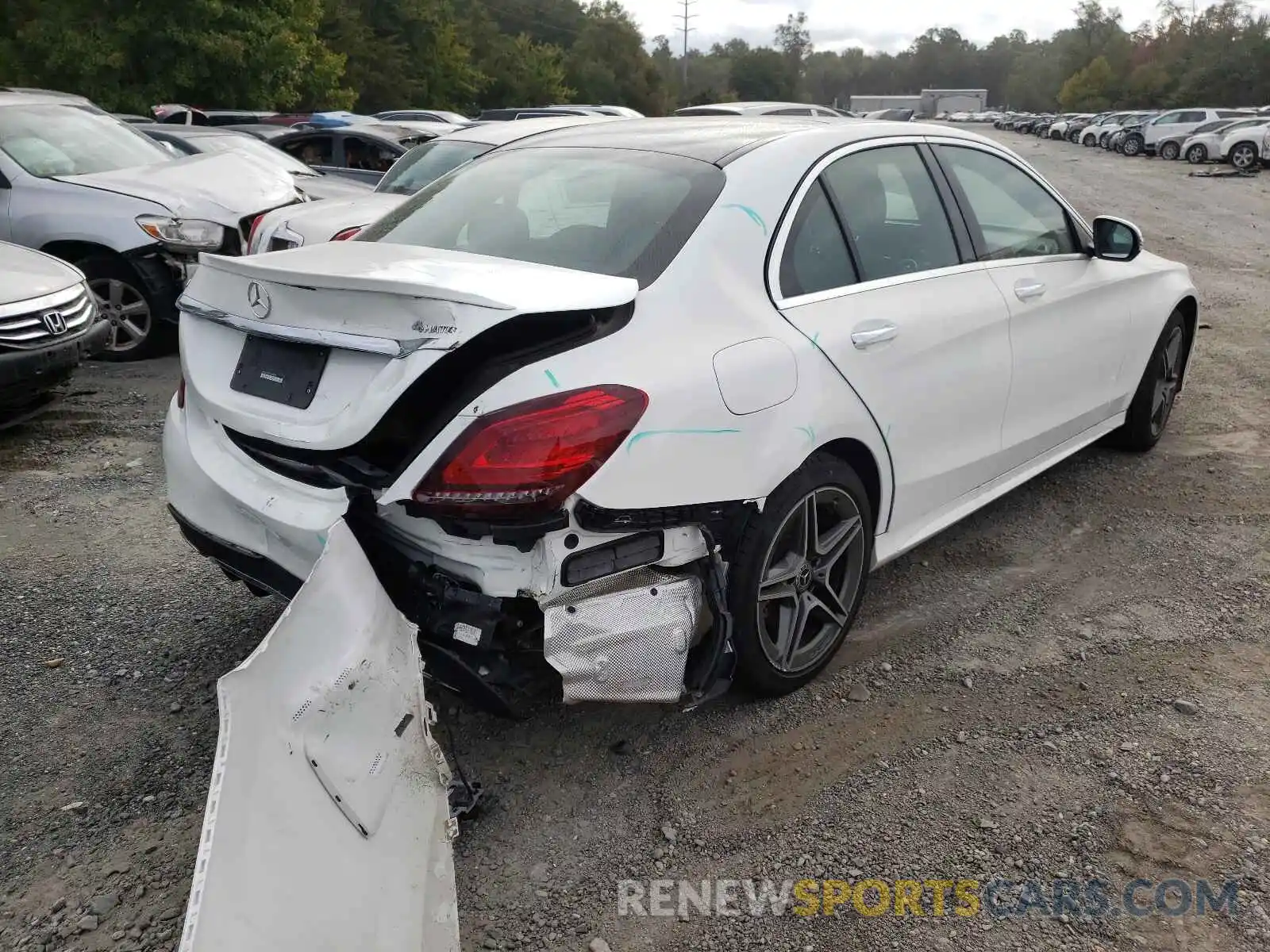 4 Photograph of a damaged car W1KWF8EB1LR579670 MERCEDES-BENZ C-CLASS 2020