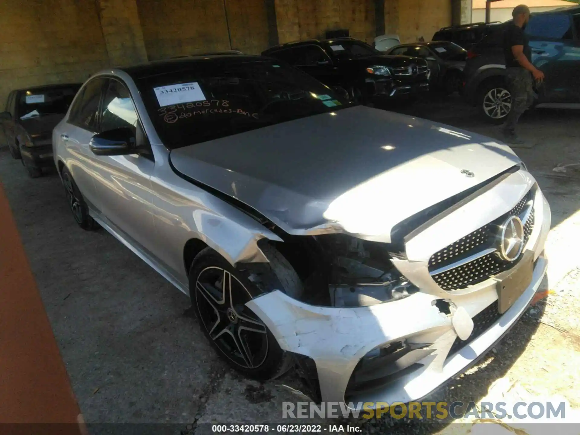 1 Photograph of a damaged car W1KWF8EB2LR594940 MERCEDES-BENZ C-CLASS 2020