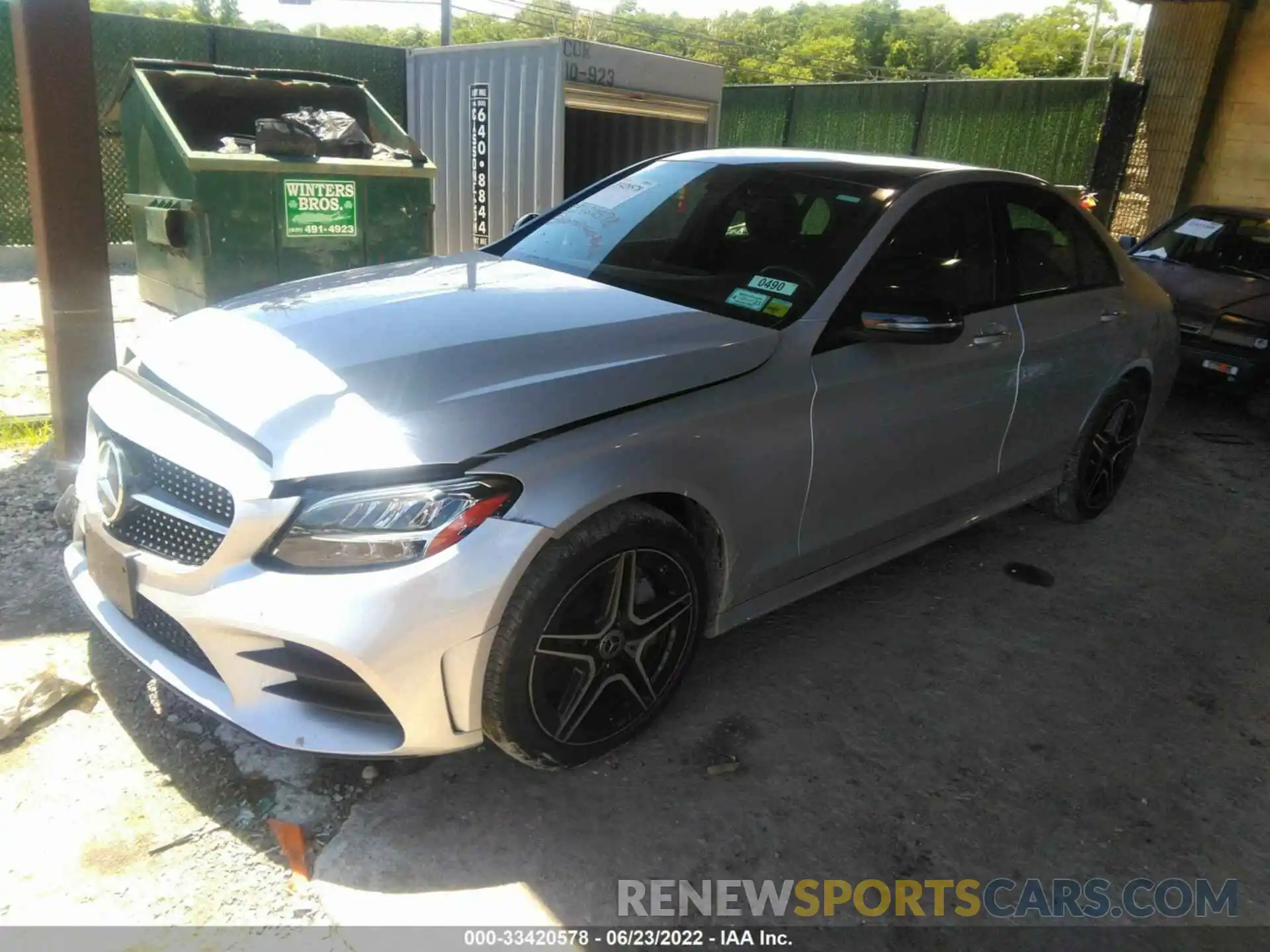 2 Photograph of a damaged car W1KWF8EB2LR594940 MERCEDES-BENZ C-CLASS 2020