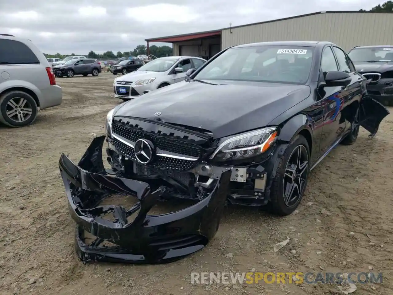 2 Photograph of a damaged car W1KWF8EB3LR572915 MERCEDES-BENZ C-CLASS 2020