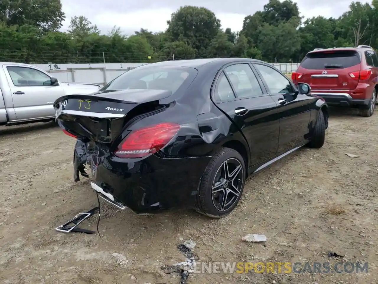 4 Photograph of a damaged car W1KWF8EB3LR572915 MERCEDES-BENZ C-CLASS 2020