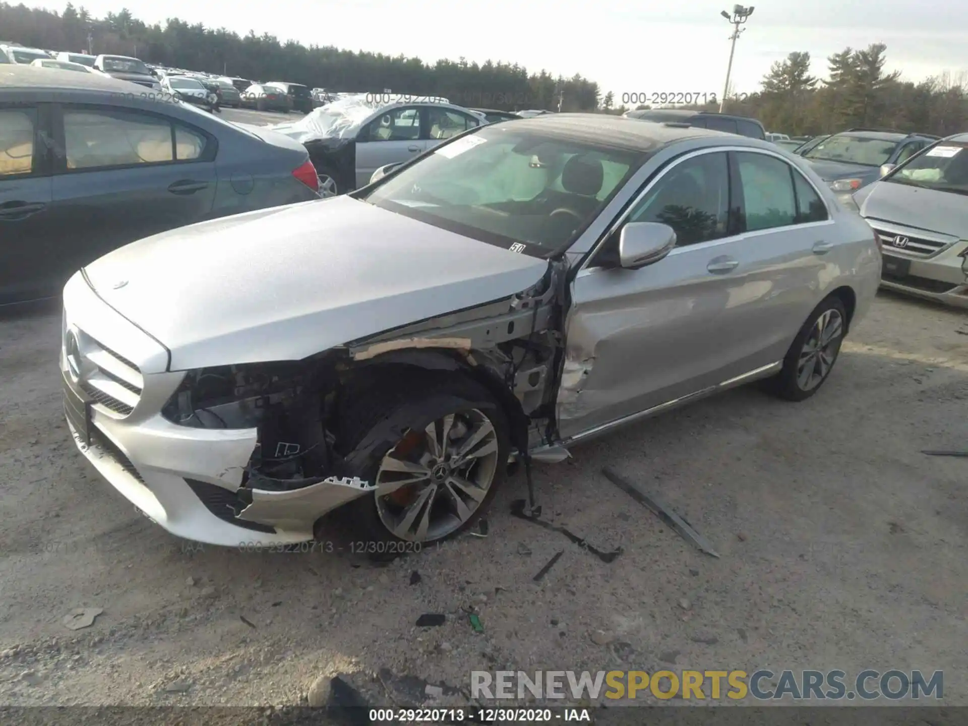 2 Photograph of a damaged car W1KWF8EB3LR594350 MERCEDES-BENZ C-CLASS 2020