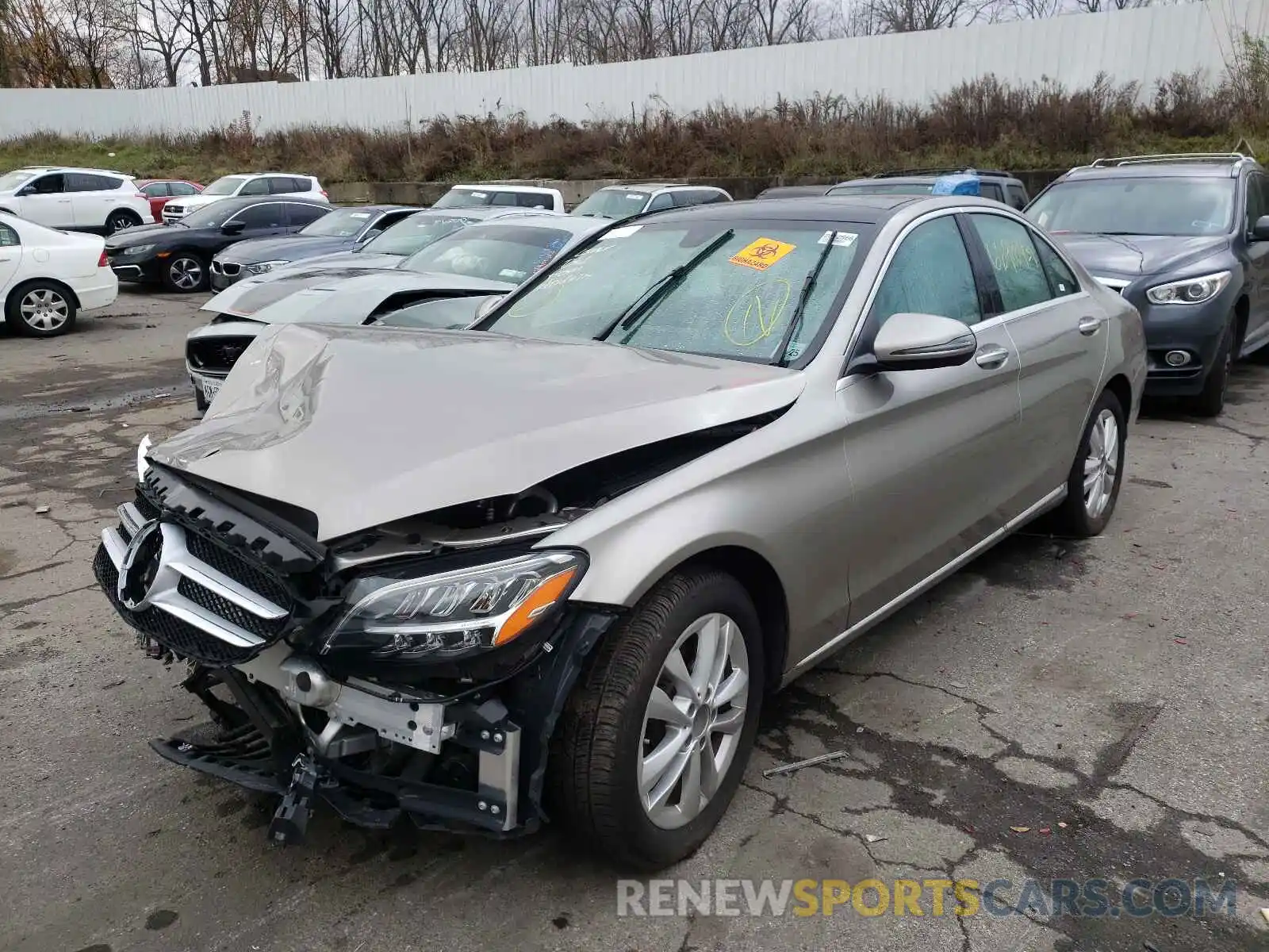 2 Photograph of a damaged car W1KWF8EB3LR594445 MERCEDES-BENZ C-CLASS 2020