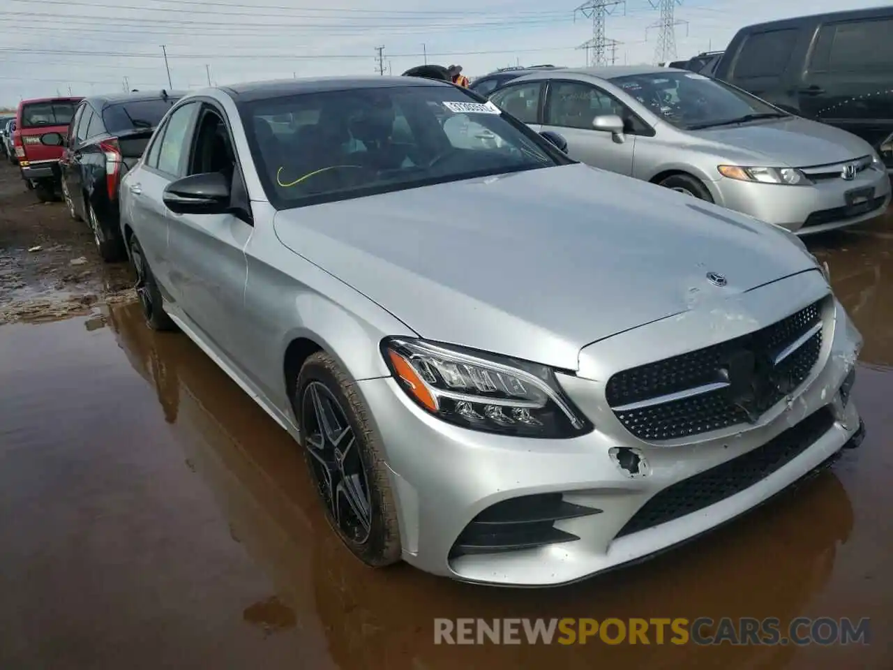 1 Photograph of a damaged car W1KWF8EB3LR596454 MERCEDES-BENZ C-CLASS 2020