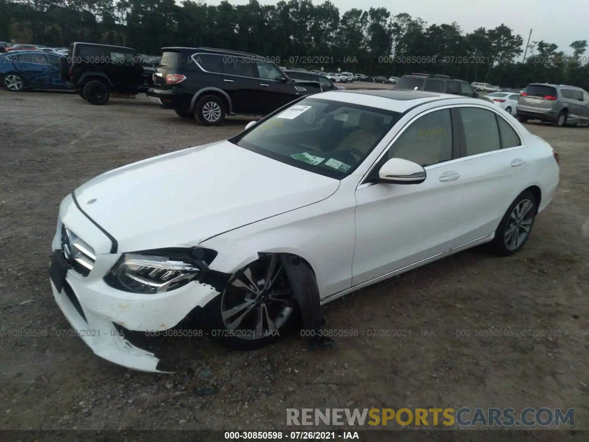 2 Photograph of a damaged car W1KWF8EB4LR565603 MERCEDES-BENZ C-CLASS 2020