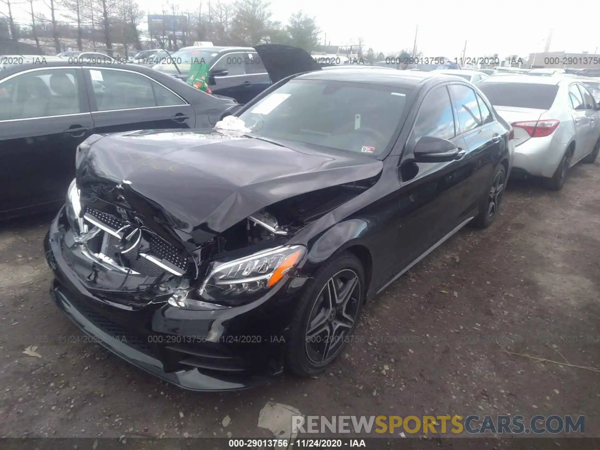 2 Photograph of a damaged car W1KWF8EB4LR596530 MERCEDES-BENZ C-CLASS 2020