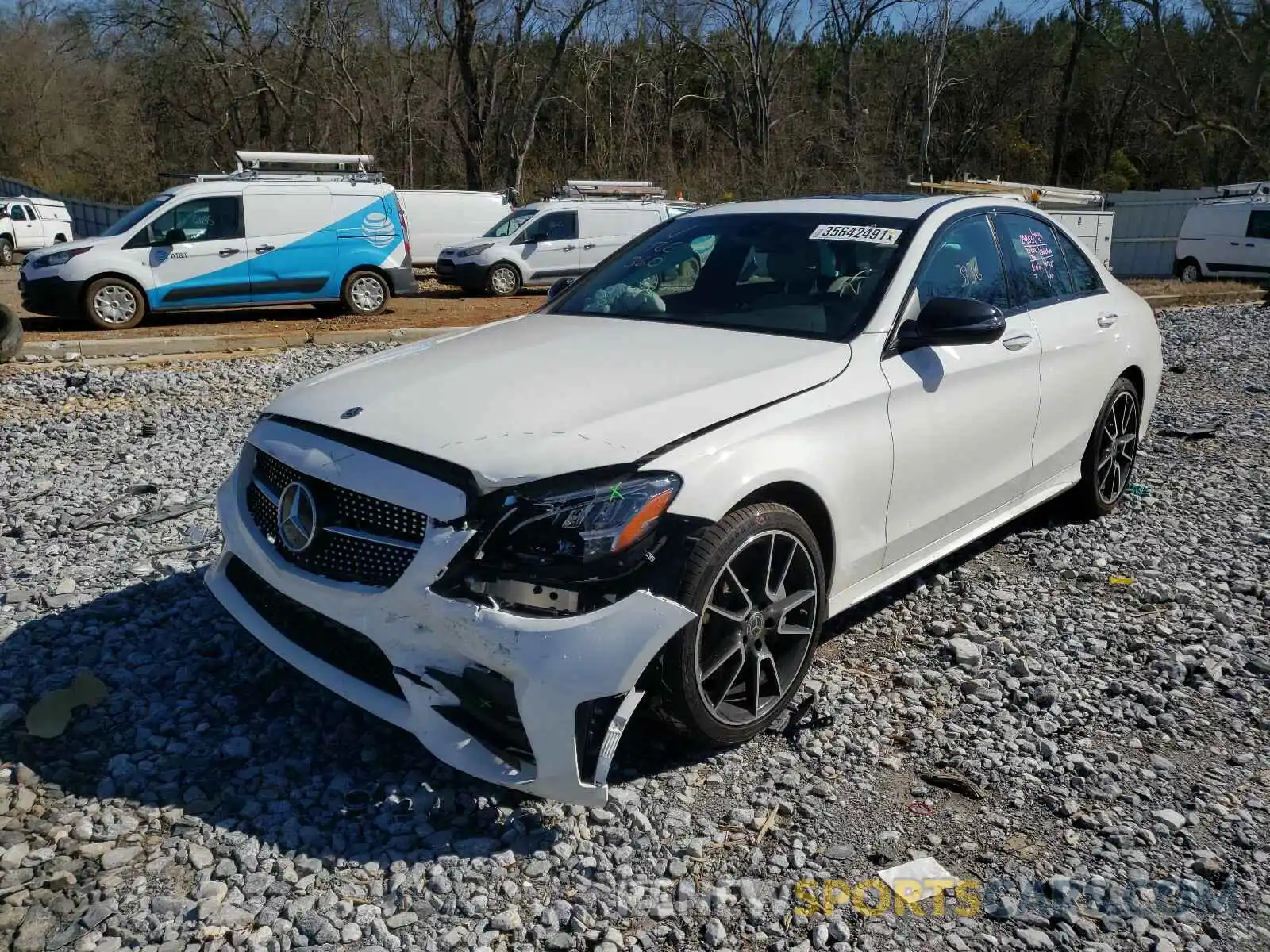 2 Photograph of a damaged car W1KWF8EB4LR596673 MERCEDES-BENZ C-CLASS 2020