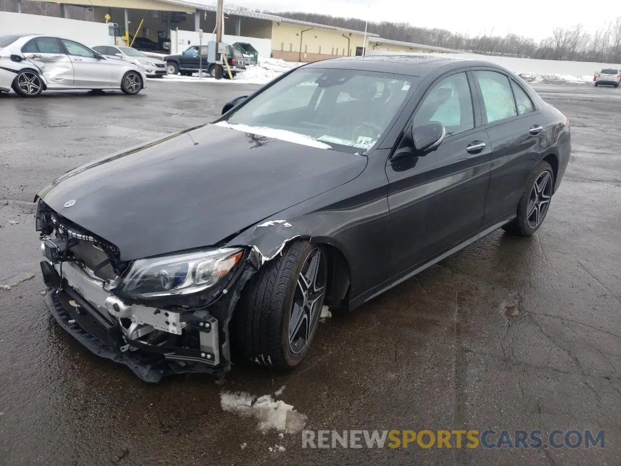 2 Photograph of a damaged car W1KWF8EB4LR597239 MERCEDES-BENZ C-CLASS 2020