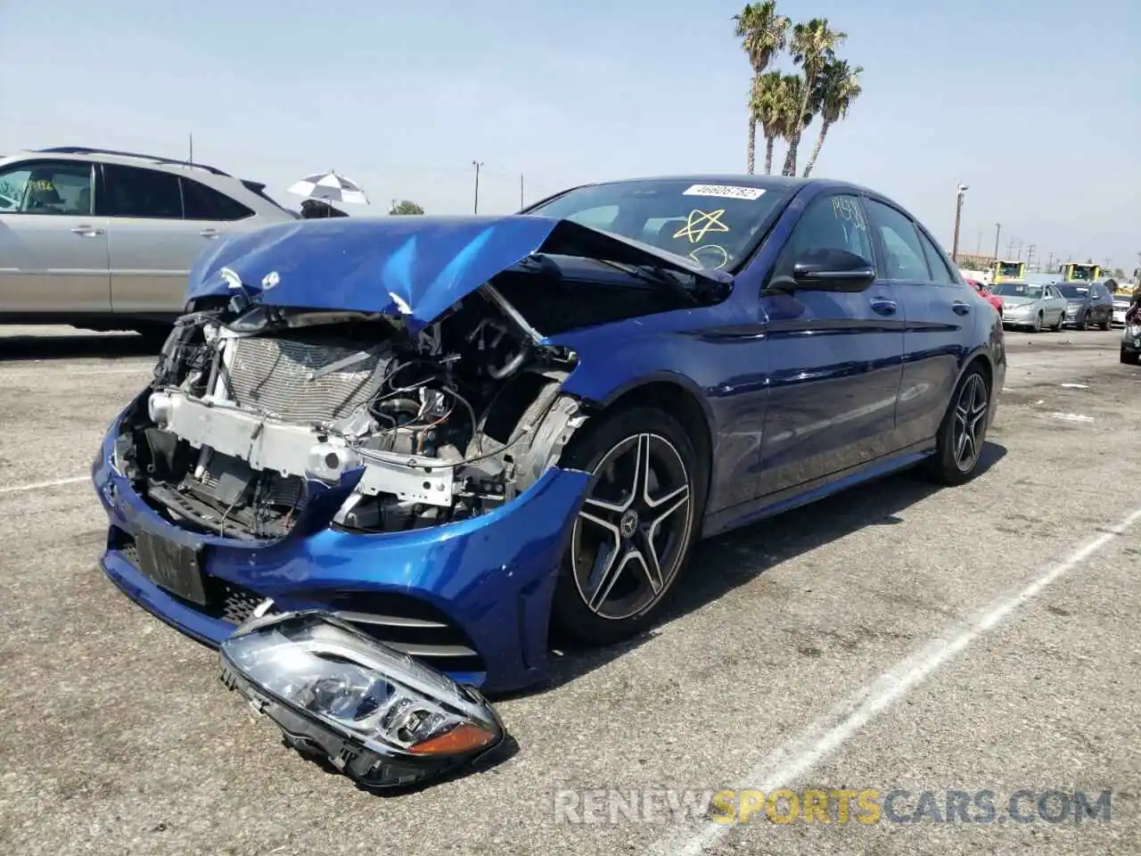 2 Photograph of a damaged car W1KWF8EB5LR574651 MERCEDES-BENZ C-CLASS 2020