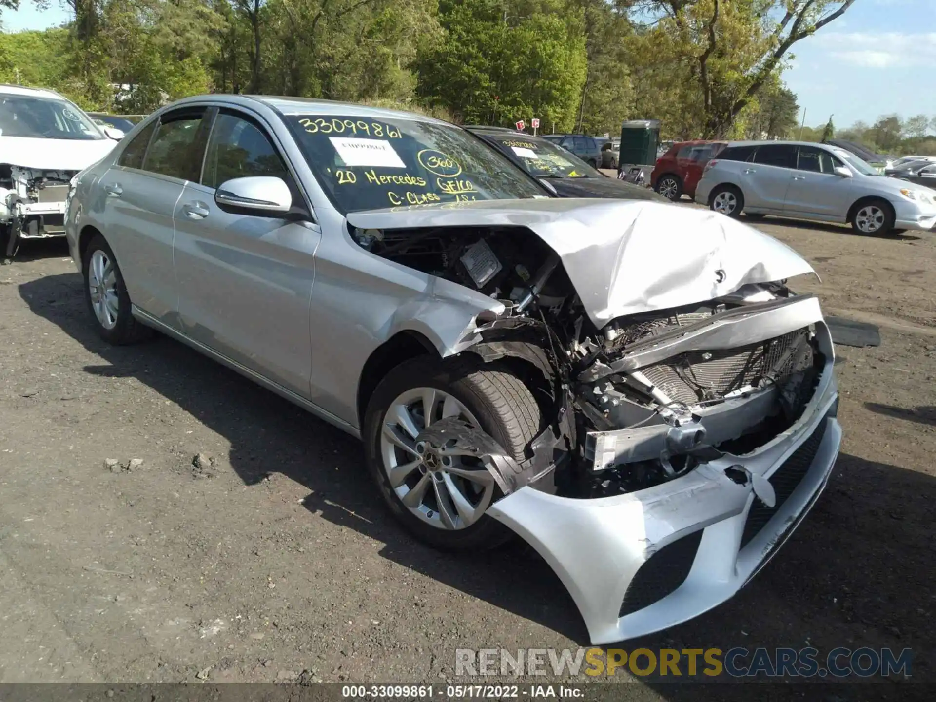 1 Photograph of a damaged car W1KWF8EB5LR593863 MERCEDES-BENZ C-CLASS 2020