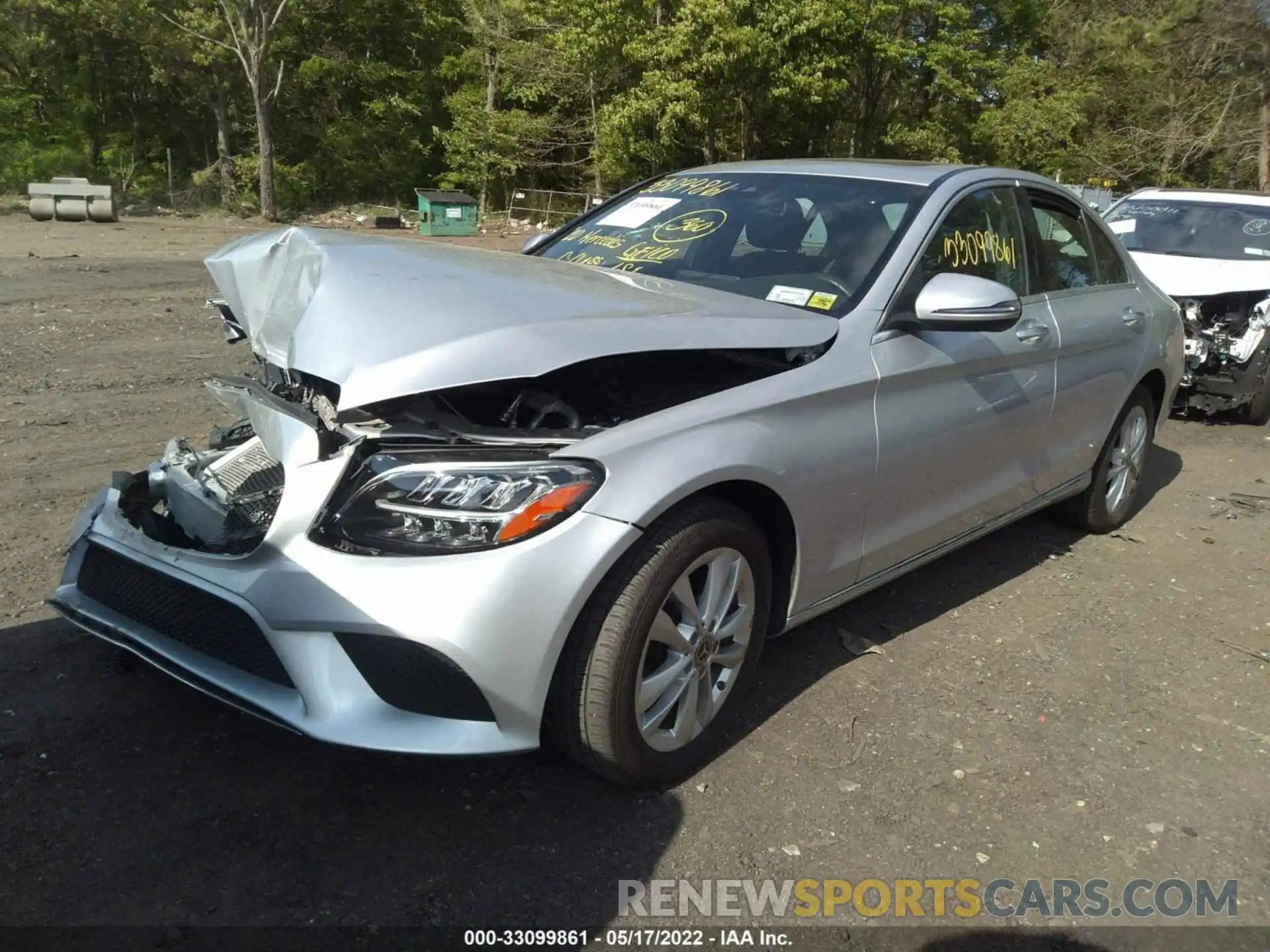 2 Photograph of a damaged car W1KWF8EB5LR593863 MERCEDES-BENZ C-CLASS 2020