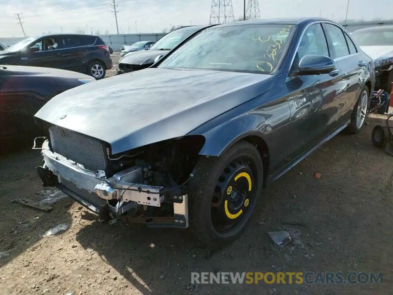 2 Photograph of a damaged car W1KWF8EB5LR596729 MERCEDES-BENZ C-CLASS 2020