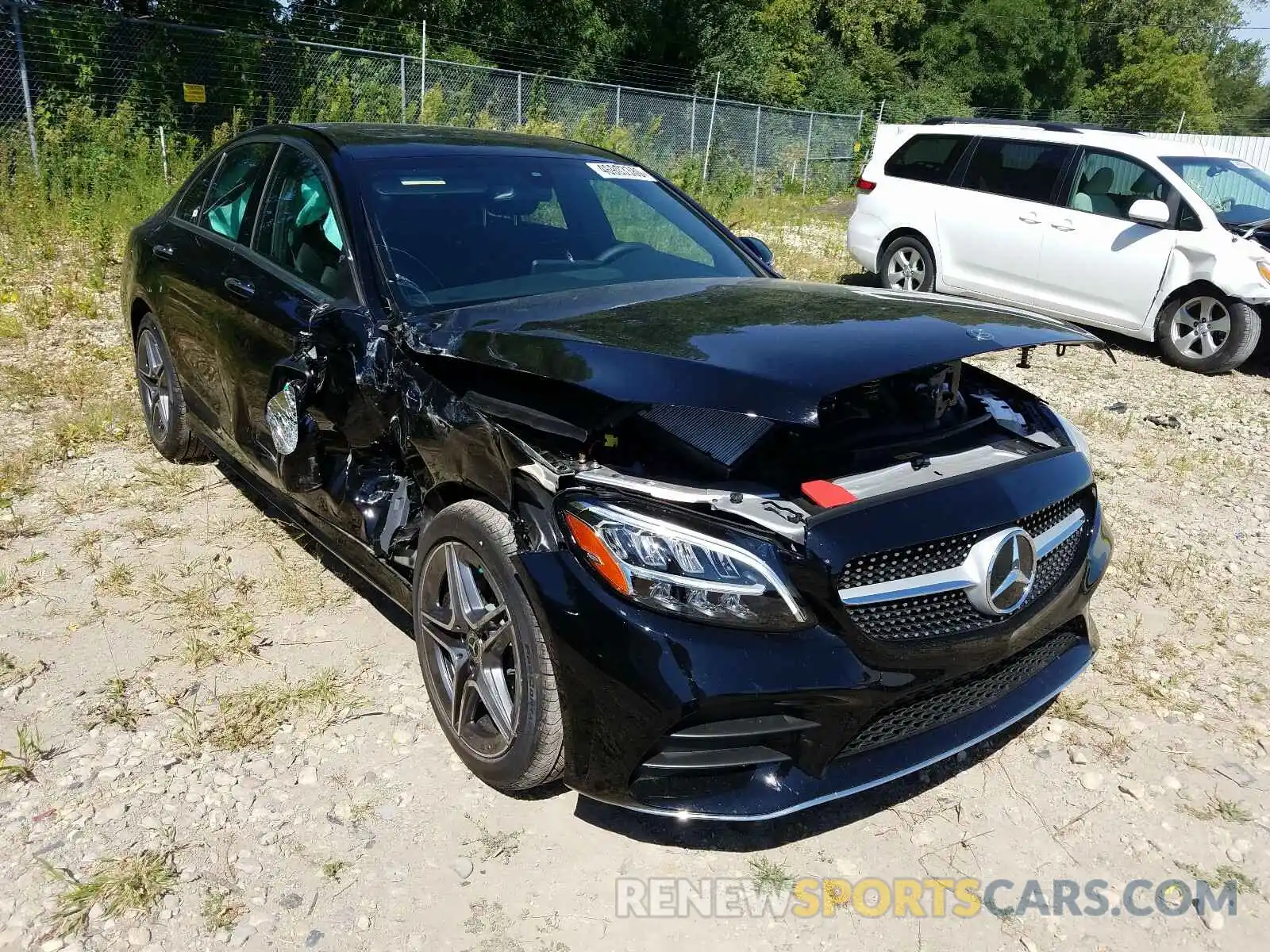 1 Photograph of a damaged car W1KWF8EB6LR575548 MERCEDES-BENZ C CLASS 2020