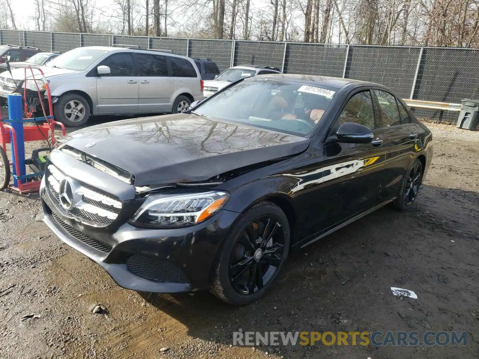 2 Photograph of a damaged car W1KWF8EB6LR592558 MERCEDES-BENZ C CLASS 2020