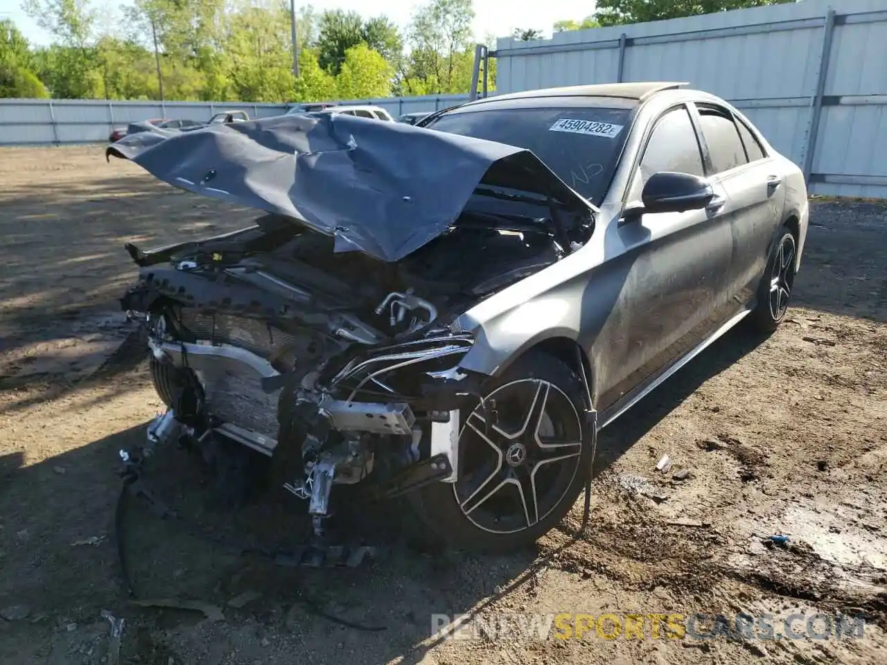 2 Photograph of a damaged car W1KWF8EB7LR576787 MERCEDES-BENZ C-CLASS 2020