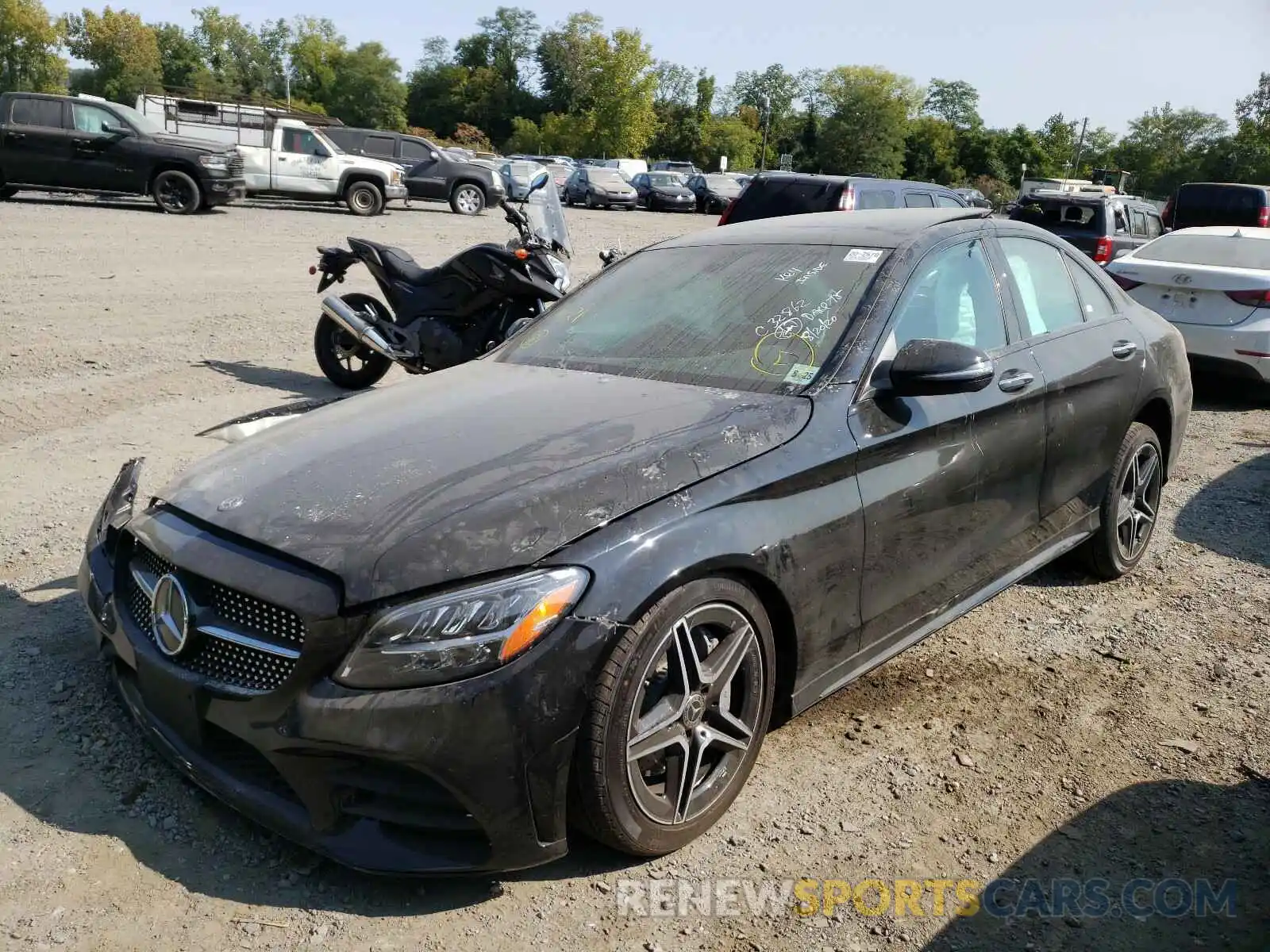 2 Photograph of a damaged car W1KWF8EB7LR594514 MERCEDES-BENZ C CLASS 2020